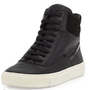 Vince Women’s Newman Leather High Top Sneakers black size 8
